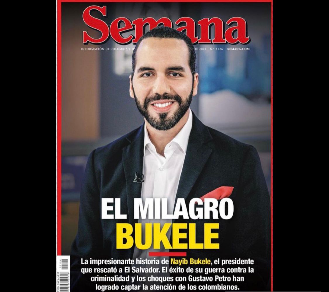 Revista Semana destaca logros de presidente Bukele en seguridad